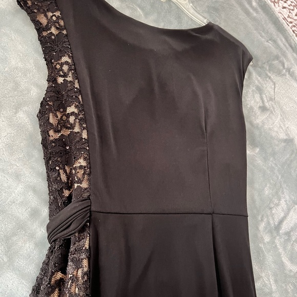 Black Dress w/Nude side & Lace overlay. - Picture 4 of 4